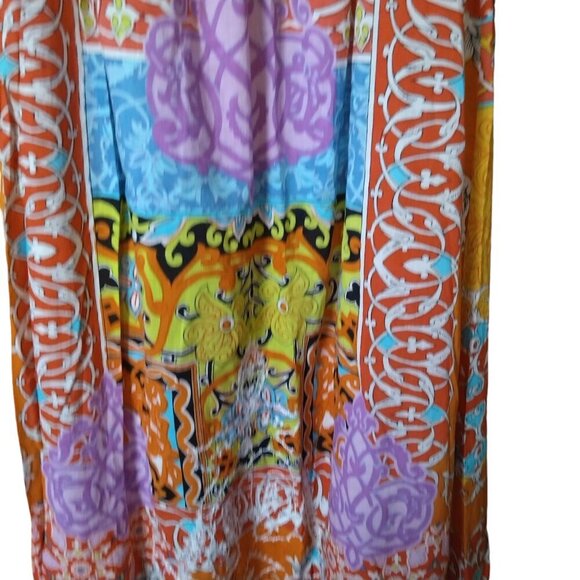 Debbie Katz South Beach S/M Strapless Smocked Maxi Boho Cover Up Dress **READ** - Picture 3 of 8